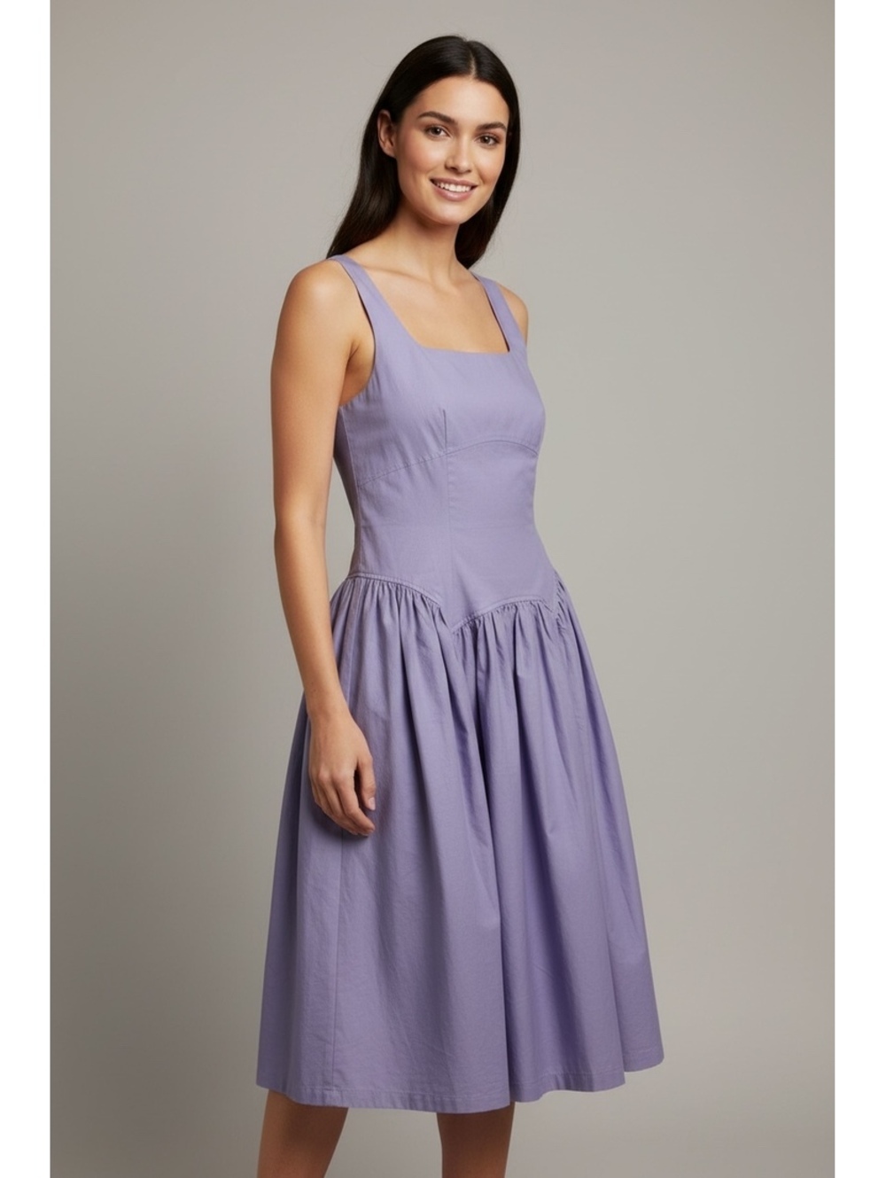 Scoop Maxi Waist Dress in Lavender, Size Medium (8-10)